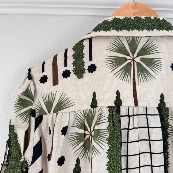 Shane Falguni peacock dress small long sleeve graphic - Picture 10 of 16